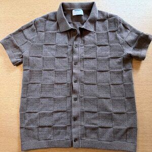 Old Navy textured button up polo